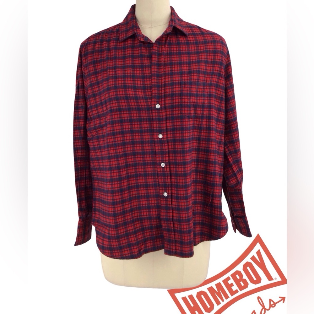 Frank & Eileen Red and Black Plaid Shirt